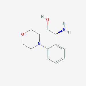 molecular formula C12H18N2O2 B13620602 (s)-2-Amino-2-(2-morpholinophenyl)ethan-1-ol 
