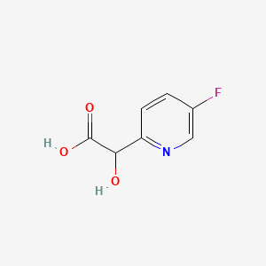 molecular formula C7H6FNO3 B13620620 2-(5-Fluoro-2-pyridyl)-2-hydroxyacetic Acid 