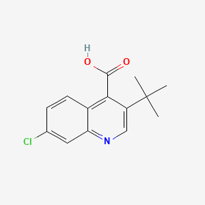 molecular formula C14H14ClNO2 B13620700 3-Tert-butyl-7-chloroquinoline-4-carboxylic acid 