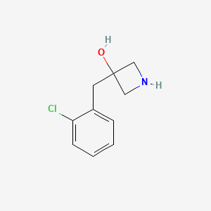 molecular formula C10H12ClNO B13620729 3-(2-Chlorobenzyl)azetidin-3-ol 