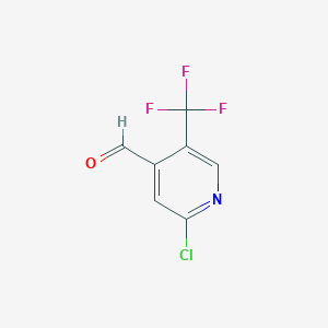molecular formula C7H3ClF3NO B1362074 2-Chloro-5-(trifluoromethyl)-pyridine-4-carboxaldehyde CAS No. 505084-57-1