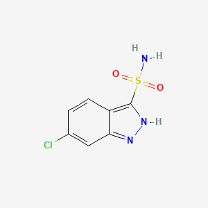 molecular formula C7H6ClN3O2S B13620744 6-chloro-1H-indazole-3-sulfonamide 