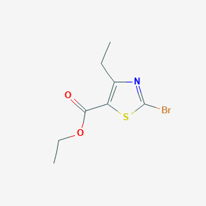 molecular formula C8H10BrNO2S B13620777 Ethyl 2-bromo-4-ethyl-1,3-thiazole-5-carboxylate 