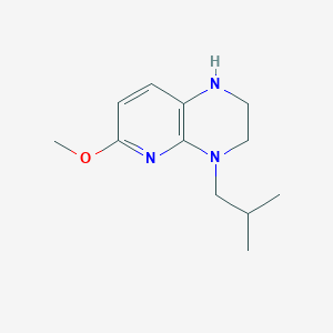 molecular formula C12H19N3O B13620780 6-methoxy-4-(2-methylpropyl)-1H,2H,3H,4H-pyrido[2,3-b]pyrazine 