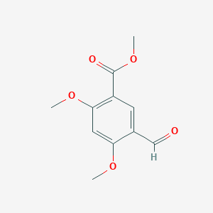 molecular formula C11H12O5 B13620781 Methyl 5-formyl-2,4-dimethoxybenzoate 