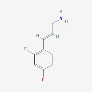 molecular formula C9H9F2N B13620785 3-(2,4-Difluorophenyl)prop-2-en-1-amine 