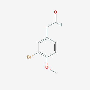 molecular formula C9H9BrO2 B13620794 2-(3-Bromo-4-methoxyphenyl)acetaldehyde CAS No. 1211523-56-6