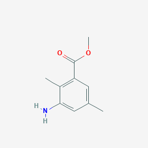 molecular formula C10H13NO2 B13620802 Methyl 3-amino-2,5-dimethylbenzoate CAS No. 27023-02-5