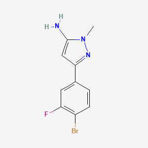 molecular formula C10H9BrFN3 B13620823 3-(4-Bromo-3-fluorophenyl)-1-methyl-1h-pyrazol-5-amine 