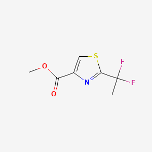 molecular formula C7H7F2NO2S B13620834 Methyl 2-(1,1-difluoroethyl)-1,3-thiazole-4-carboxylate 