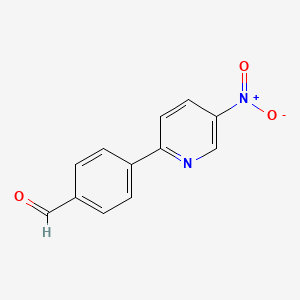 molecular formula C12H8N2O3 B1362087 4-(5-Nitropyridin-2-yl)benzaldehyde CAS No. 433920-97-9