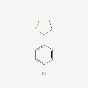 molecular formula C10H11BrS B13620919 2-(4-Bromophenyl)thiolane 