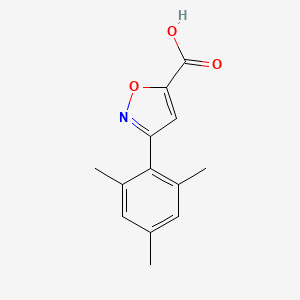 molecular formula C13H13NO3 B13620925 3-Mesitylisoxazole-5-carboxylic acid 