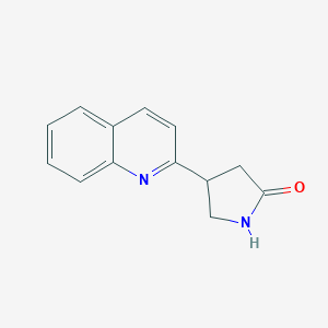 molecular formula C13H12N2O B13620927 4-(Quinolin-2-yl)pyrrolidin-2-one 