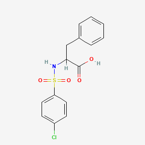 2-{[(4-Chlorophenyl)sulfonyl]amino}-3-phenylpropanoic acid