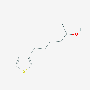 molecular formula C10H16OS B13620974 6-(Thiophen-3-yl)hexan-2-ol 