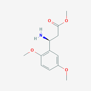 molecular formula C12H17NO4 B13621010 Methyl (s)-3-amino-3-(2,5-dimethoxyphenyl)propanoate 