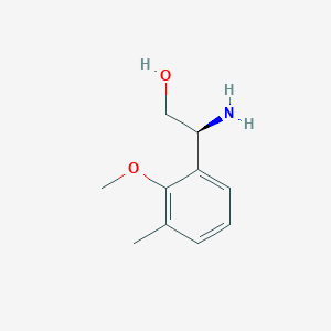 molecular formula C10H15NO2 B13621031 (2S)-2-amino-2-(2-methoxy-3-methylphenyl)ethan-1-ol 