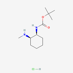 molecular formula C12H25ClN2O2 B13621035 tert-butyl N-[(1S,2R)-2-(methylamino)cyclohexyl]carbamate hydrochloride 