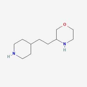 molecular formula C11H22N2O B13621046 3-(2-(Piperidin-4-yl)ethyl)morpholine 