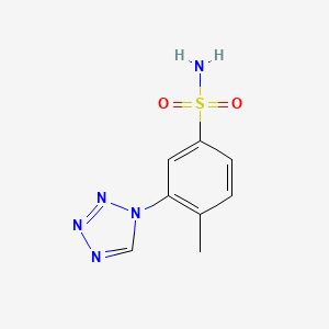 molecular formula C8H9N5O2S B13621088 4-Methyl-3-(1h-tetrazol-1-yl)benzenesulfonamide 