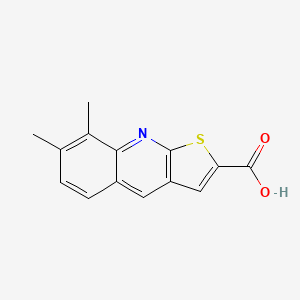 molecular formula C14H11NO2S B1362112 7,8-Dimethyl-thieno[2,3-b]quinoline-2-carboxylic acid CAS No. 333312-08-6