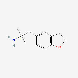 molecular formula C12H17NO B13621162 1-(2,3-Dihydro-1-benzofuran-5-yl)-2-methylpropan-2-amine 