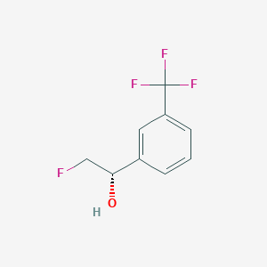 molecular formula C9H8F4O B13621178 (S)-2-Fluoro-1-(3-(trifluoromethyl)phenyl)ethan-1-ol 
