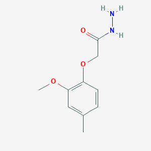 molecular formula C10H14N2O3 B1362118 2-(2-甲氧基-4-甲基苯氧基)乙酰肼 CAS No. 420095-57-4