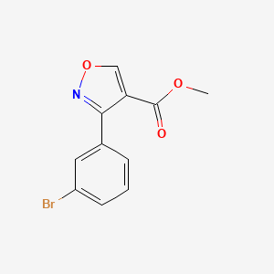 molecular formula C11H8BrNO3 B1362120 Methyl 3-(3-bromophenyl)isoxazole-4-carboxylate CAS No. 267651-85-4