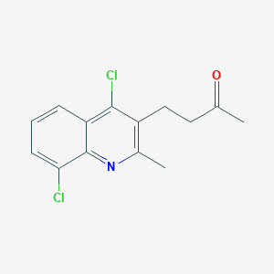 molecular formula C14H13Cl2NO B1362121 4-(4,8-Dichloro-2-methylquinolin-3-yl)butan-2-one CAS No. 64375-69-5