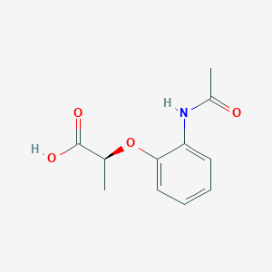 molecular formula C11H13NO4 B13621216 (2S)-2-(2-acetamidophenoxy)propanoicacid 