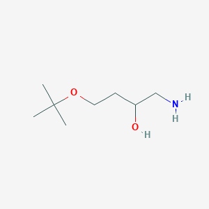 molecular formula C8H19NO2 B13621224 1-Amino-4-(tert-butoxy)butan-2-ol 
