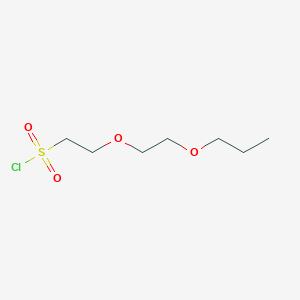 molecular formula C7H15ClO4S B13621246 2-(2-Propoxyethoxy)ethane-1-sulfonyl chloride 