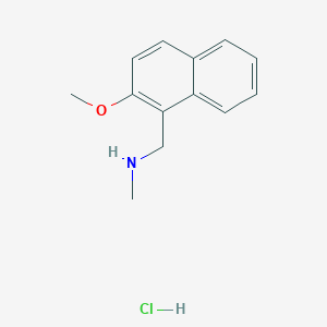 molecular formula C13H16ClNO B13621268 [(2-Methoxynaphthalen-1-yl)methyl](methyl)aminehydrochloride 