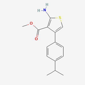 molecular formula C15H17NO2S B1362127 Methyl 2-amino-4-(4-isopropylphenyl)thiophene-3-carboxylate CAS No. 350990-20-4
