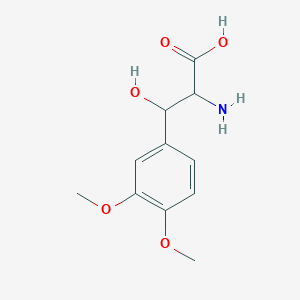 molecular formula C11H15NO5 B13621284 2-Amino-3-(3,4-dimethoxyphenyl)-3-hydroxypropanoic acid 