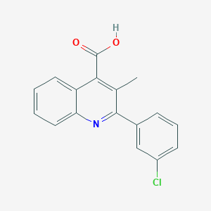 molecular formula C17H12ClNO2 B1362129 2-(3-Chlorophenyl)-3-methylquinoline-4-carboxylic acid CAS No. 350997-46-5