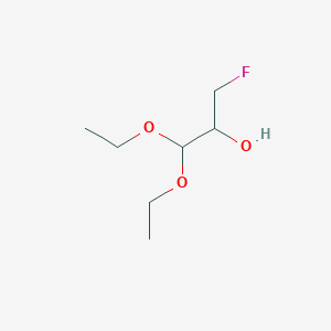 molecular formula C7H15FO3 B13621291 1,1-Diethoxy-3-fluoropropan-2-ol CAS No. 128572-78-1