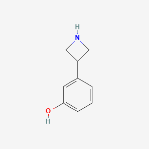 molecular formula C9H11NO B13621303 3-(Azetidin-3-yl)phenol 