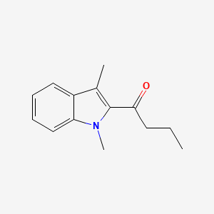 molecular formula C14H17NO B1362131 1-(1,3-DIMETHYL-1H-INDOL-2-YL)-1-BUTANONE CAS No. 425373-45-1