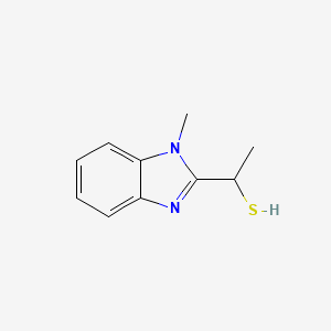 molecular formula C10H12N2S B13621385 1-(1-Methyl-1h-benzo[d]imidazol-2-yl)ethane-1-thiol 