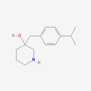 molecular formula C15H23NO B13621391 3-(4-Isopropylbenzyl)piperidin-3-ol 