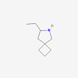 molecular formula C9H17N B13621408 7-Ethyl-6-azaspiro[3.4]octane 