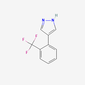 molecular formula C10H7F3N2 B13621427 4-[2-(trifluoromethyl)phenyl]-1H-pyrazole 
