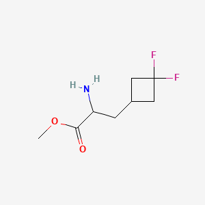 molecular formula C8H13F2NO2 B13621436 Methyl 2-amino-3-(3,3-difluorocyclobutyl)propanoate 