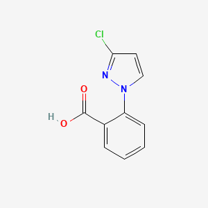 molecular formula C10H7ClN2O2 B13621439 2-(3-chloro-1H-pyrazol-1-yl)benzoic acid 