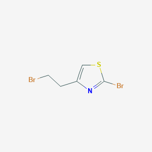 molecular formula C5H5Br2NS B13621464 2-Bromo-4-(2-bromoethyl)-1,3-thiazole 