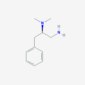 molecular formula C11H18N2 B13621469 [(2R)-1-amino-3-phenylpropan-2-yl]dimethylamine 