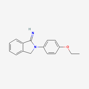 molecular formula C16H16N2O B13621471 2-(4-ethoxyphenyl)-2,3-dihydro-1H-isoindol-1-imine 